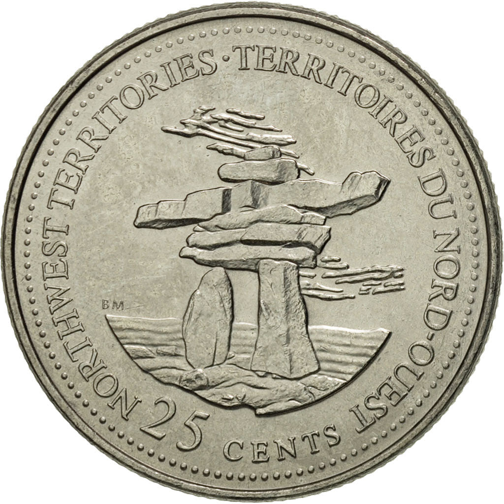Coin, Canada, Elizabeth II, 25 Cents, 1992, Royal Canadian Mint, Ottawa