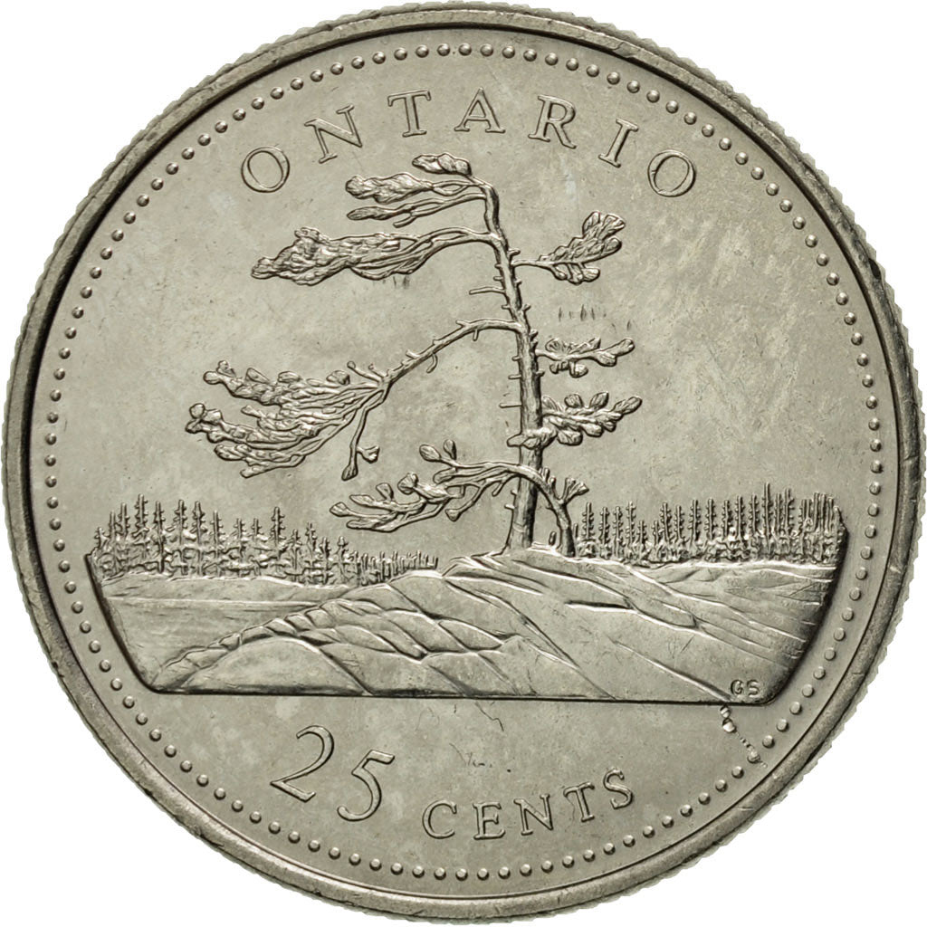 Coin, Canada, Elizabeth II, 25 Cents, 1992, Royal Canadian Mint, Ottawa