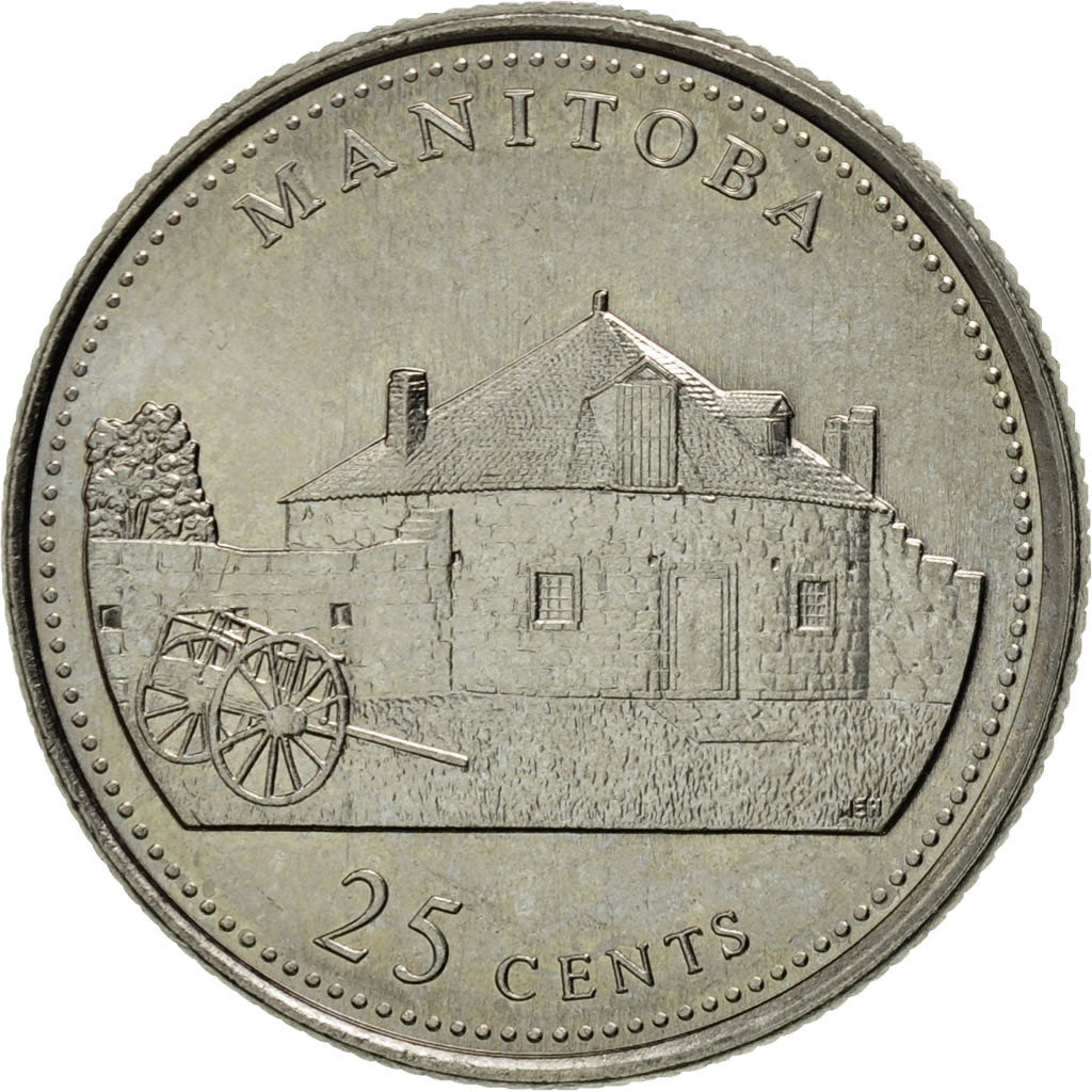 Coin, Canada, Elizabeth II, 25 Cents, 1992, Royal Canadian Mint, Ottawa