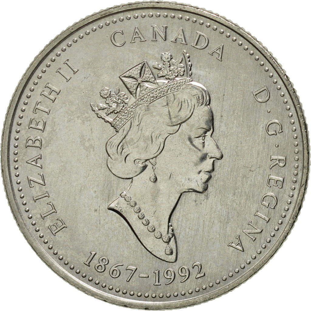 Monnaie, Canada, Elizabeth II, 25 Cents, 1992, Royal Canadian Mint, Ottawa, SUP