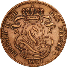 Coin, Belgium, Leopold II, Centime, 1901, AU(50-53), Copper, KM:33.1