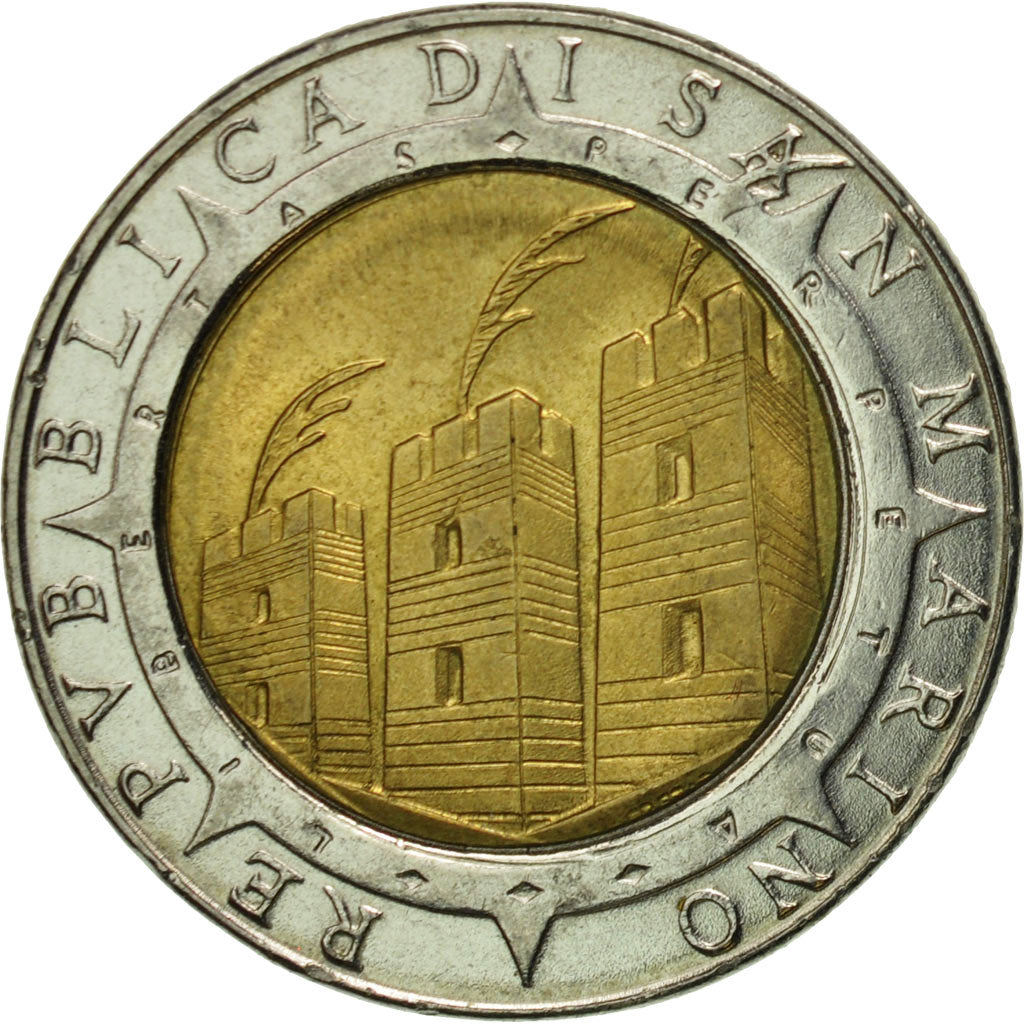 San Marino, 500 Lire, COLUMBUS, 1992, Rome, MS(60-62), Bi-Metallic, KM:286