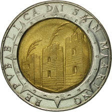 San Marino, 500 Lire, COLUMBUS, 1992, Rome, MS(60-62), Bi-Metallic, KM:286