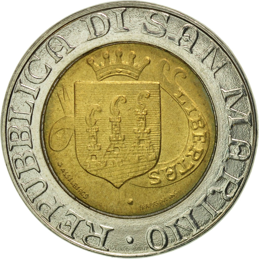 Moneta, San Marino, 500 Lire, 1989, Rome, BB+, Bi-metallico, KM:239