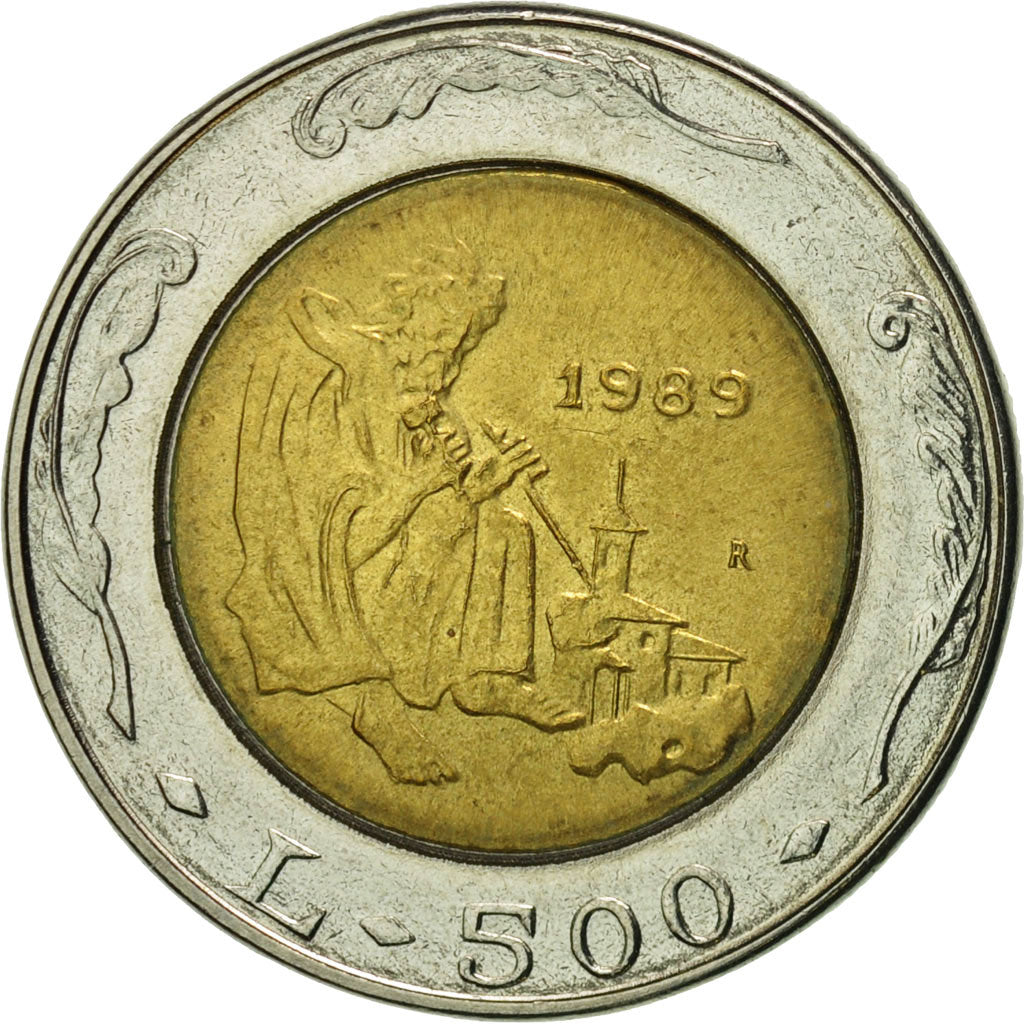 Moneta, San Marino, 500 Lire, 1989, Rome, BB+, Bi-metallico, KM:239