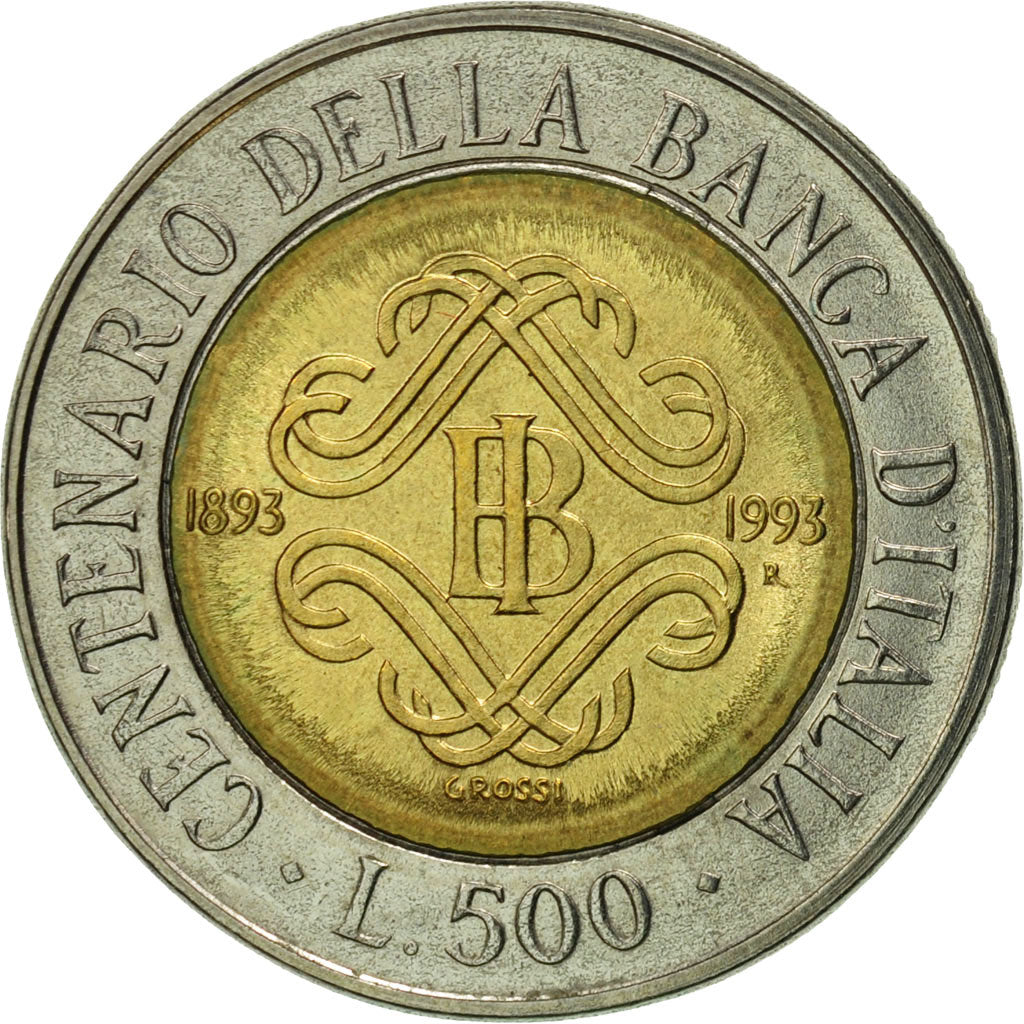 Moneta, Italia, 500 Lire, 1993, Rome, BB+, Bi-metallico, KM:160