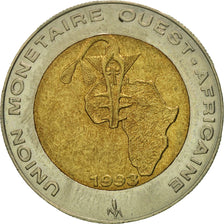Coin, West African States, 250 Francs, 1993, Paris, AU(50-53), Bi-Metallic