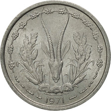 West African States, Franc, 1971, Paris, AU(55-58), Aluminum, KM:3.1