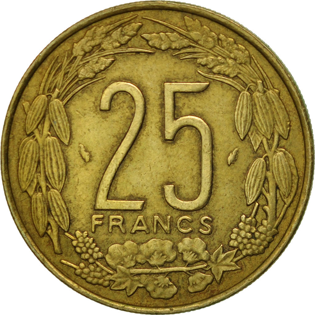 Coin, Central African States, 25 Francs, 1975, Paris, EF(40-45)