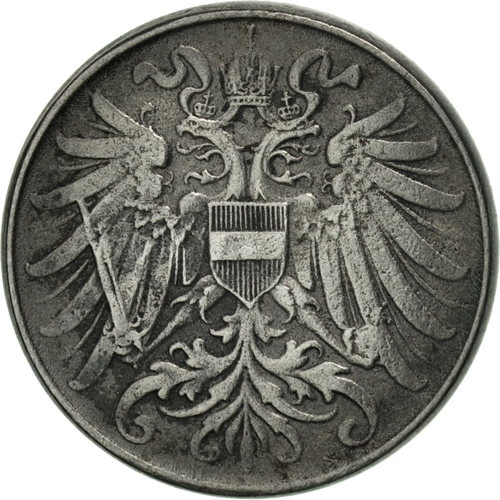 Austria, Karl I, 2 Heller, 1917, MBC, Hierro, KM:2824
