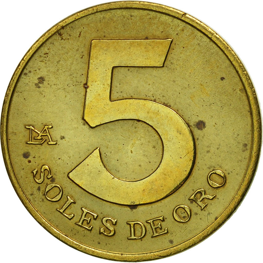 Monnaie, Pérou, 5 Soles, 1979, Lima, SUP, Laiton, KM:271