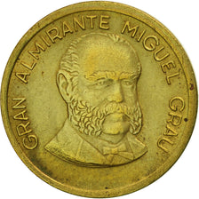 Perú, 20 Centimos, 1986, Lima, MBC+, Latón, KM:294