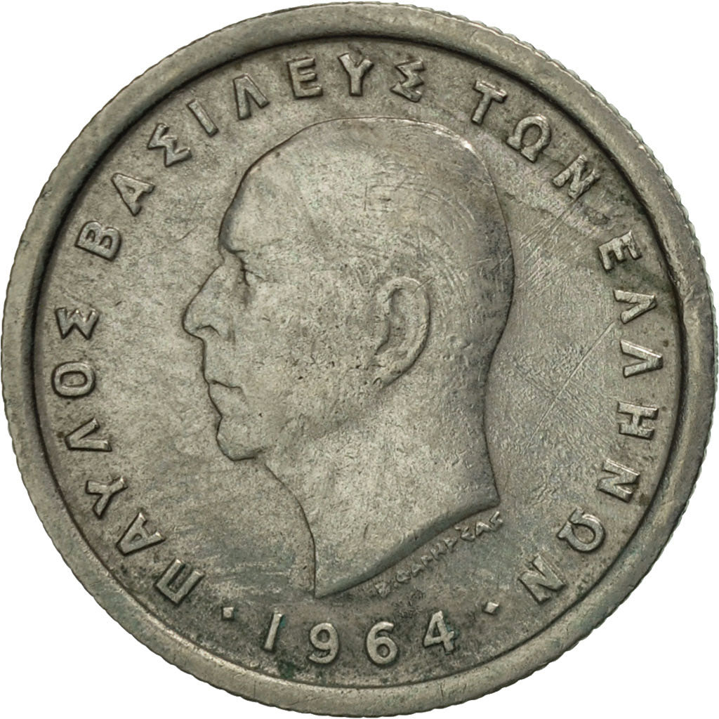 Coin, Greece, Paul I, 50 Lepta, 1964, EF(40-45), Copper-nickel, KM:80
