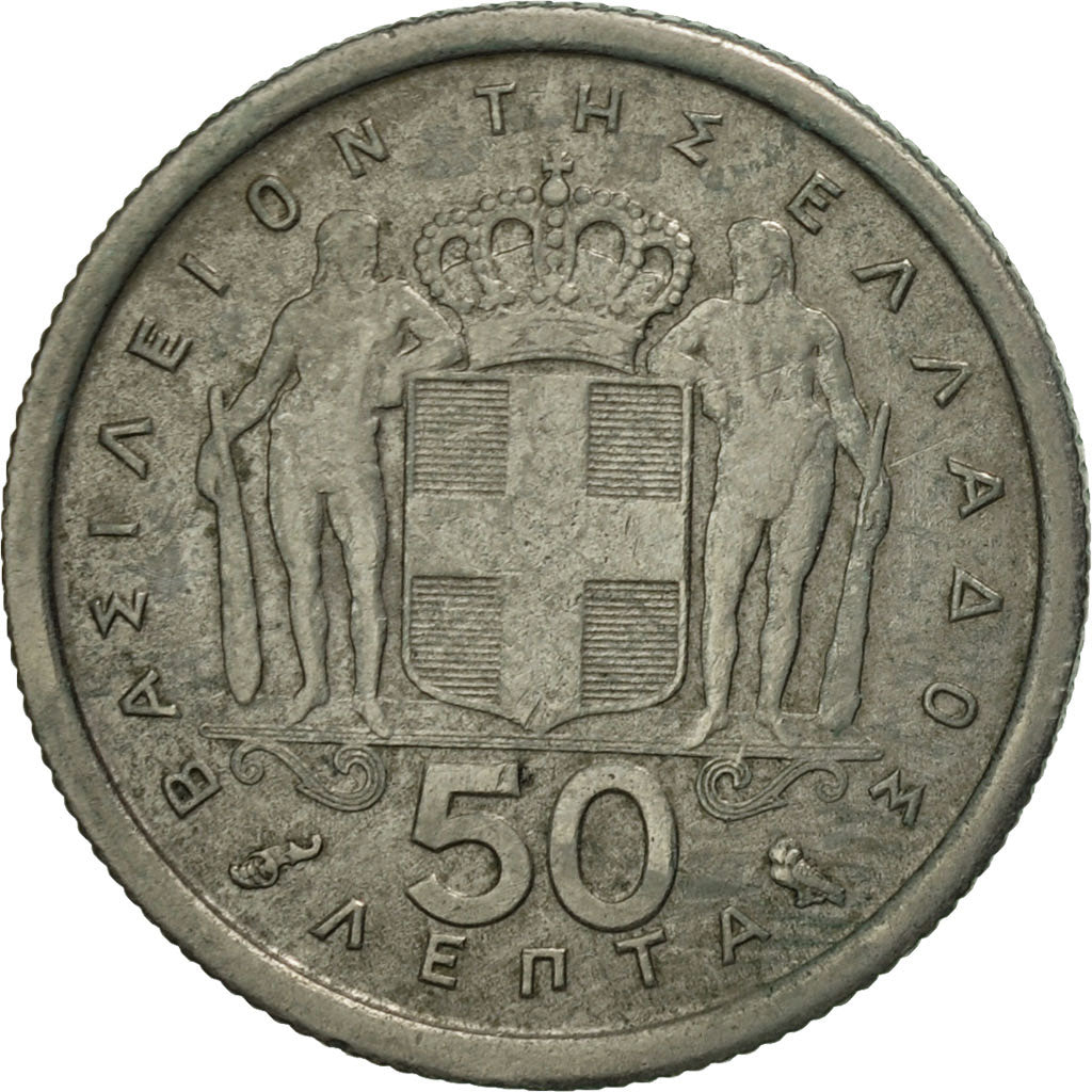 Coin, Greece, Paul I, 50 Lepta, 1964, EF(40-45), Copper-nickel, KM:80