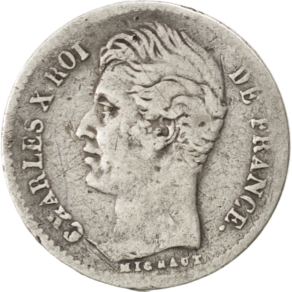 Coin, France, Charles X, 1/4 Franc, 1830, Bayonne, EF(40-45), Silver, KM:722.8