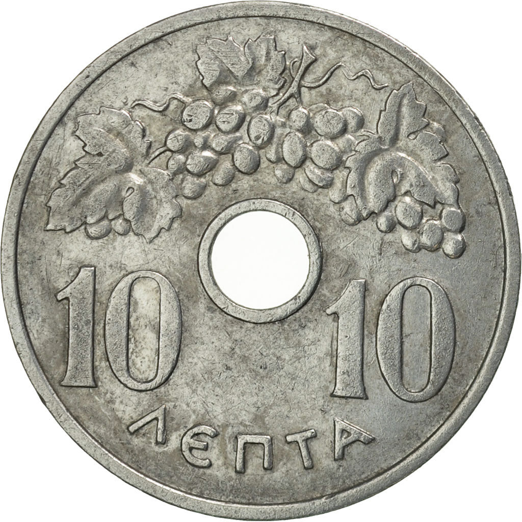 Coin, Greece, 10 Lepta, 1954, EF(40-45), Aluminum, KM:78