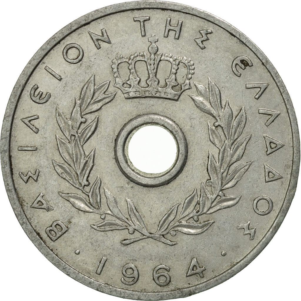 Coin, Greece, 10 Lepta, 1964, AU(50-53), Aluminum, KM:78