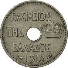 Monnaie, Grèce, George I, 10 Lepta, 1912, TTB+, Nickel, KM:63