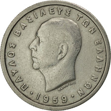 Greece, Paul I, Drachma, 1959, AU(55-58), Copper-nickel, KM:81