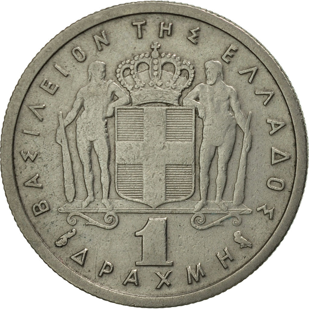 Greece, Paul I, Drachma, 1959, AU(55-58), Copper-nickel, KM:81