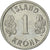 Coin, Iceland, Krona, 1977, MS(60-62), Aluminum, KM:23