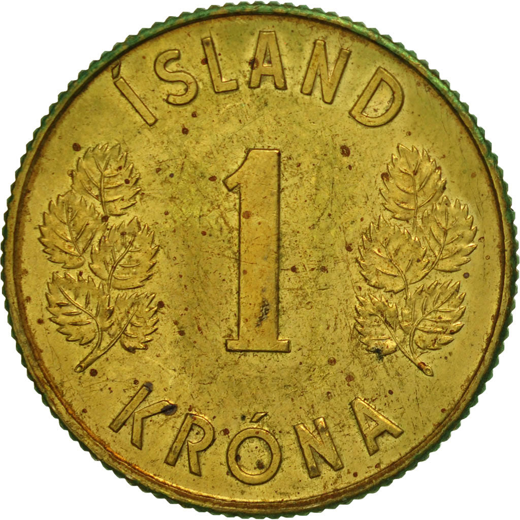 Coin, Iceland, Krona, 1973, EF(40-45), Nickel-brass, KM:12a