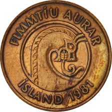 Iceland, 50 Aurar, 1981, SS, Bronze, KM:26