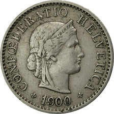Switzerland, 5 Rappen, 1900, Bern, EF(40-45), Copper-nickel, KM:26