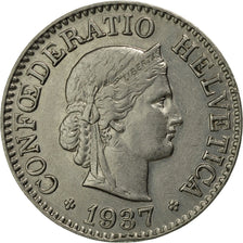 Schweiz, 10 Rappen, 1937, Bern, VZ+, Nickel, KM:27b