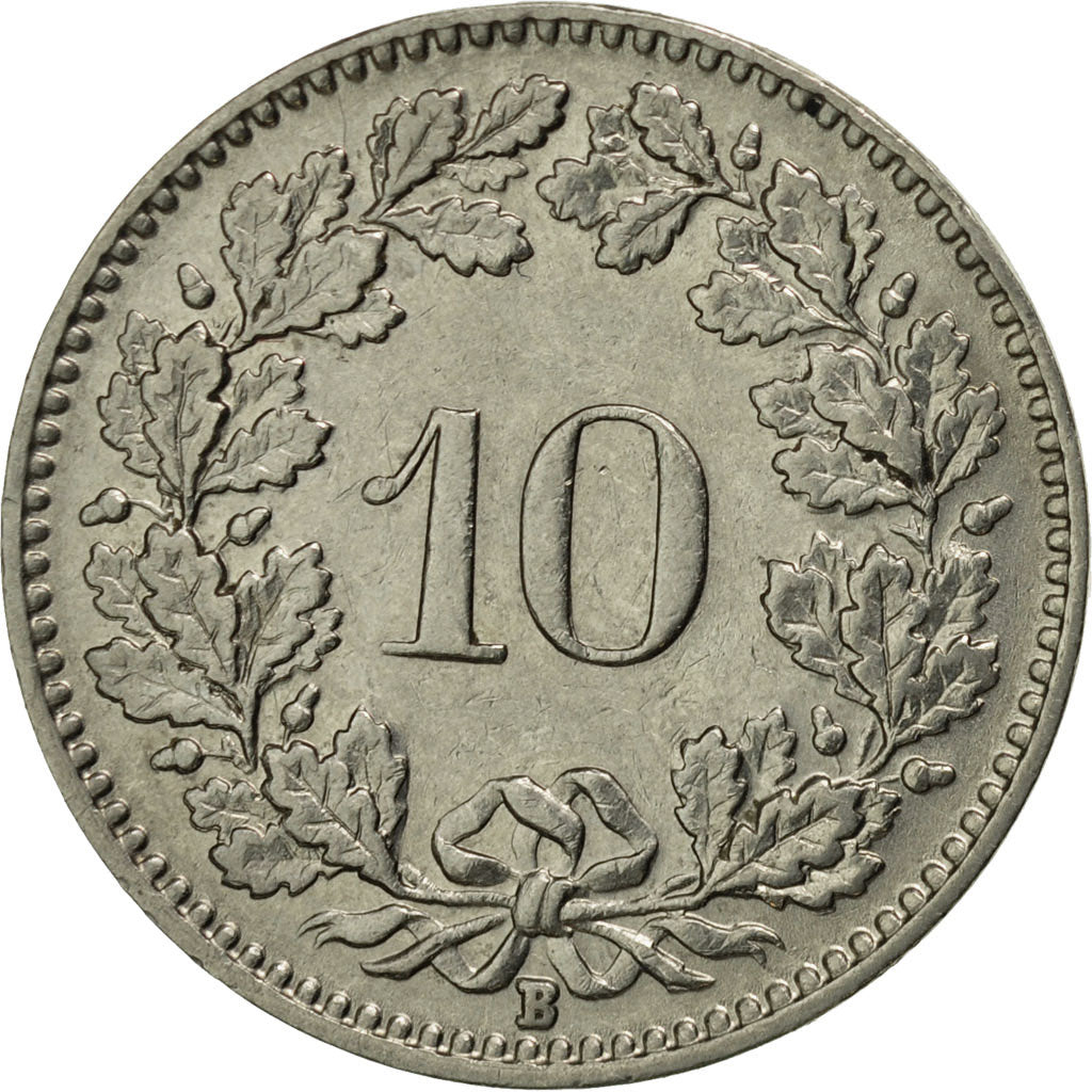 Schweiz, 10 Rappen, 1937, Bern, VZ+, Nickel, KM:27b