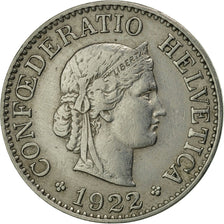 Coin, Switzerland, 10 Rappen, 1922, Bern, AU(50-53), Copper-nickel, KM:27