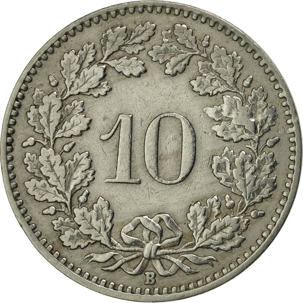 Coin, Switzerland, 10 Rappen, 1922, Bern, AU(50-53), Copper-nickel, KM:27