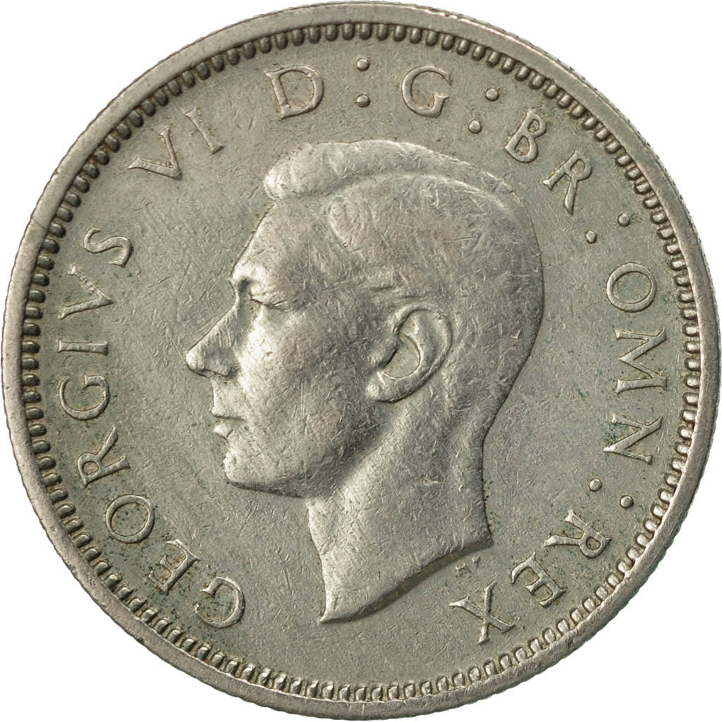 Great Britain, George VI, 6 Pence, 1951, AU(50-53), Copper-nickel, KM:875