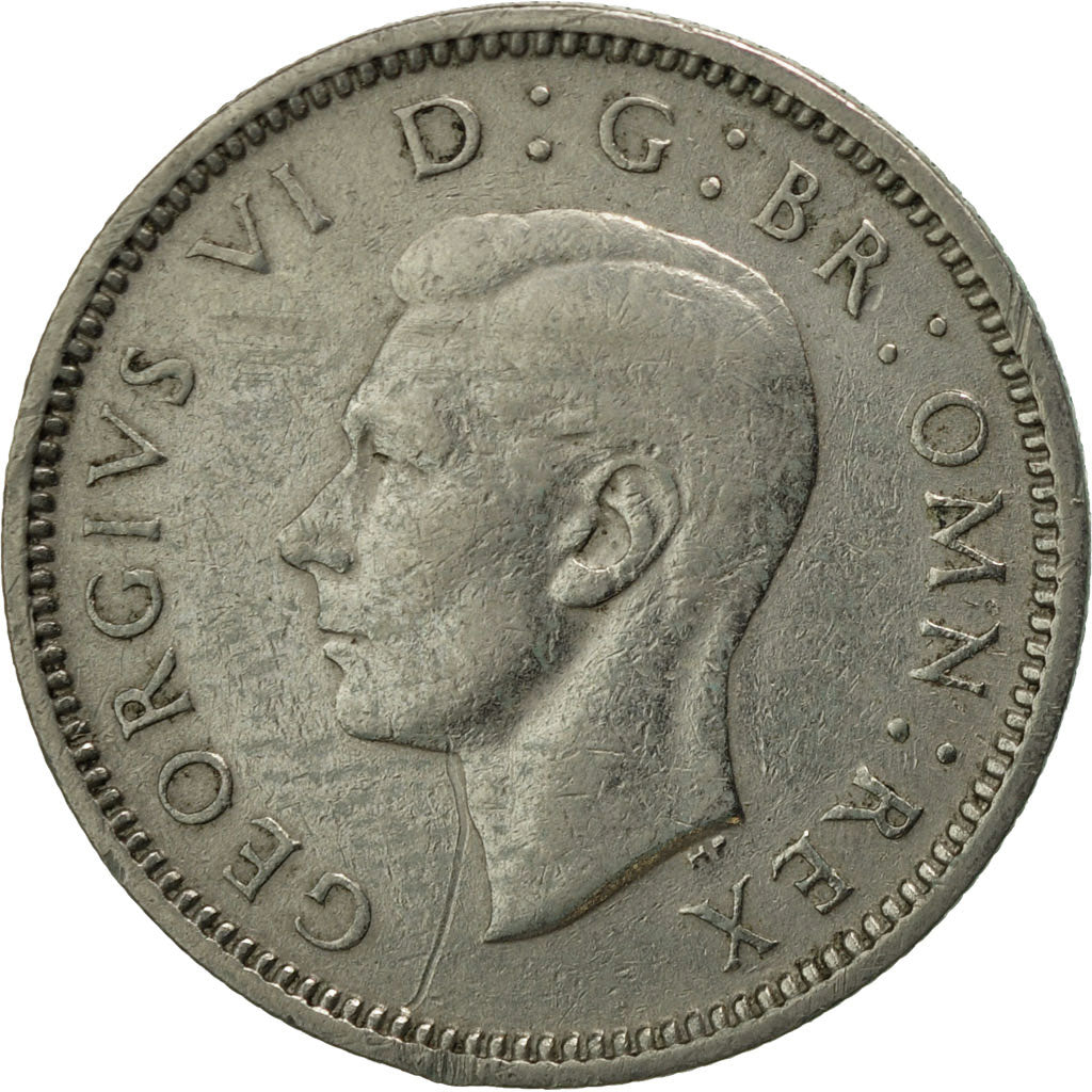 Coin, Great Britain, George VI, 6 Pence, 1950, AU(50-53), Copper-nickel, KM:875