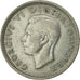 Great Britain, George VI, 6 Pence, 1945, AU(50-53), Silver, KM:852