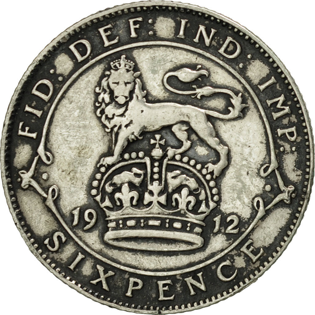 Great Britain, George V, 6 Pence, 1912, EF(40-45), Silver, KM:815