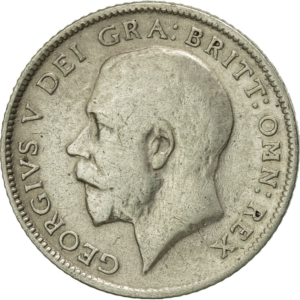 Coin, Great Britain, George V, 6 Pence, 1916, EF(40-45), Silver, KM:815