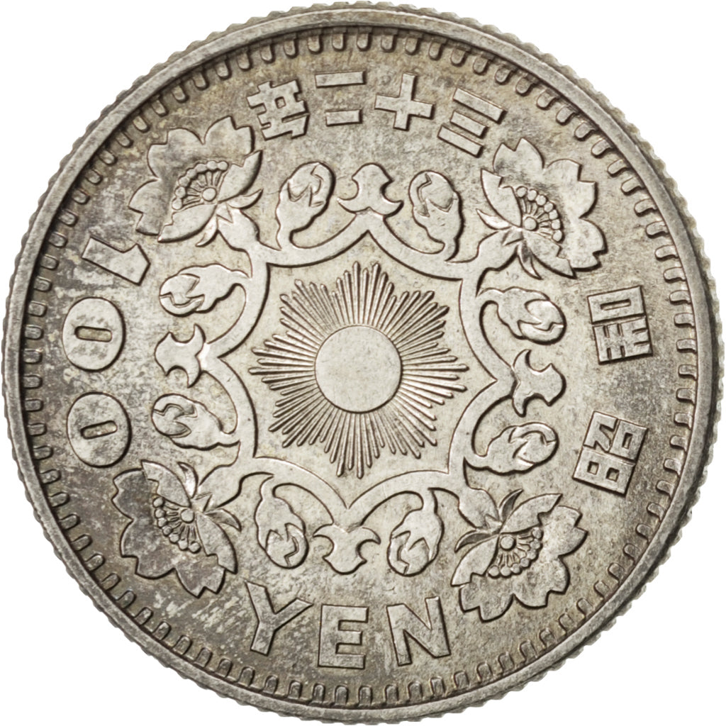 JAPAN, 100 Yen, 1957, KM #77, MS(63), Silver, 22.5, 4.81
