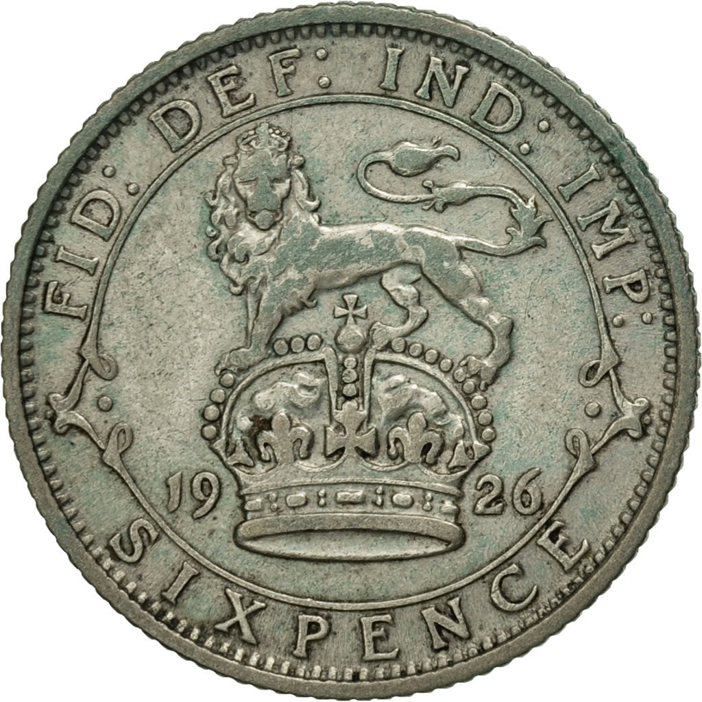 Great Britain, George V, 6 Pence, 1926, EF(40-45), Silver, KM:815a.2