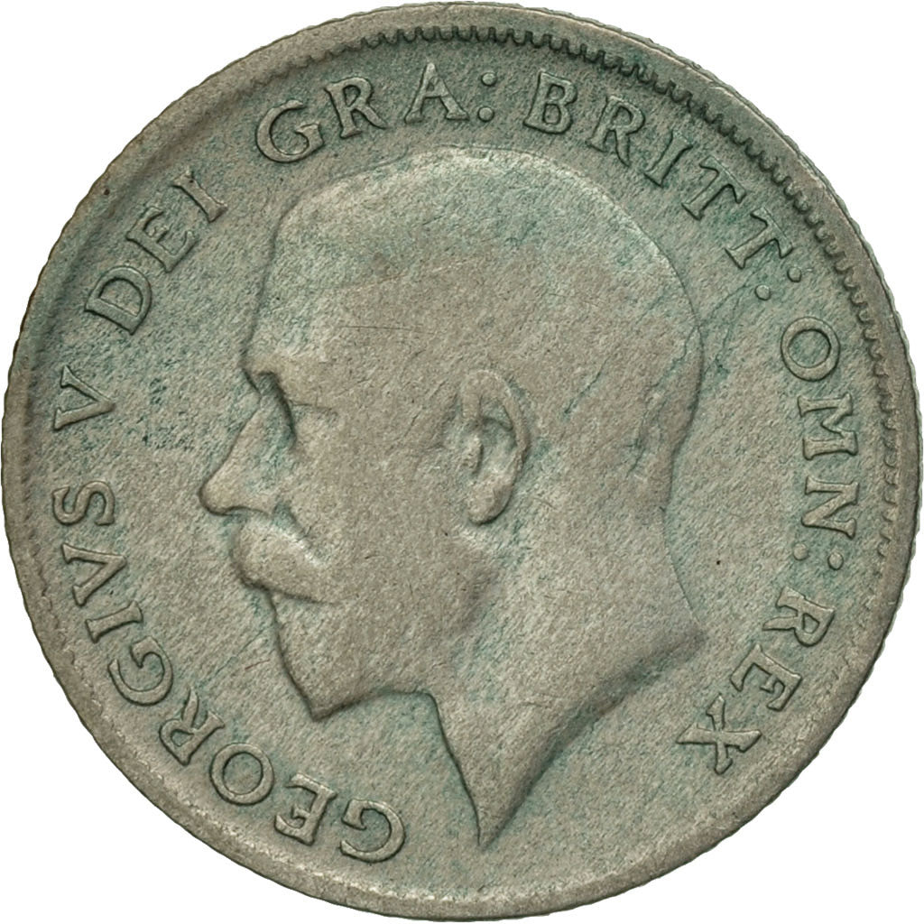 Great Britain, George V, 6 Pence, 1922, VF(30-35), Silver, KM:815a.1