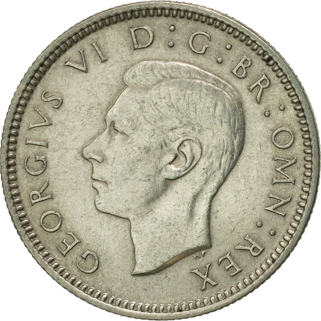 Great Britain, George VI, 6 Pence, 1938, AU(50-53), Silver, KM:852