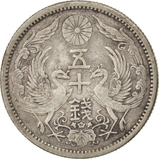 JAPAN, 50 Sen, 1923, KM #46, EF(40-45), Silver, 23.8, 4.91