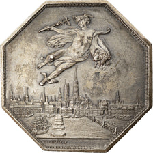 France, Token, Chambre de Commerce de Rouen, 1802, Lecomte, AU(55-58), Silver