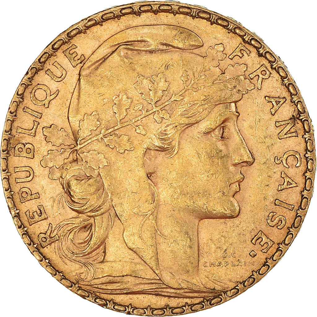 Coin, France, Marianne, 20 Francs, 1900, Paris, AU(50-53), Gold, KM:847