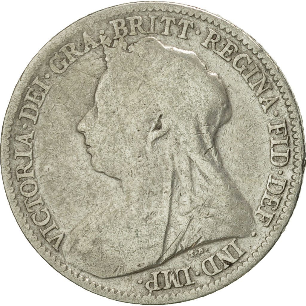 Great Britain, Victoria, 6 Pence, 1897, VF(30-35), Silver, KM:779