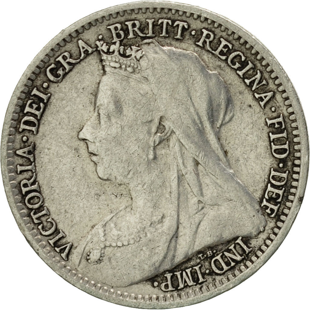 Great Britain, Victoria, 3 Pence, 1901, EF(40-45), Silver, KM:777
