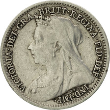 Great Britain, Victoria, 3 Pence, 1901, EF(40-45), Silver, KM:777