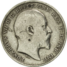 Great Britain, Edward VII, 3 Pence, 1907, EF(40-45), Silver, KM:797.2