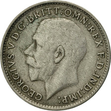 Gran Bretaña, George V, 3 Pence, 1921, MBC, Plata, KM:813a