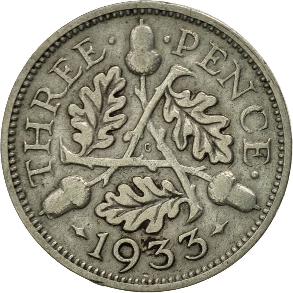 Great Britain, George V, 3 Pence, 1933, EF(40-45), Silver, KM:831